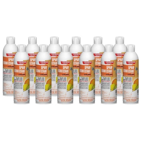 Chase Products Champion Sprayon Aerosol Spray Disinfectant Citrus net 16.5 oz. Case:12 cans., 12PK 5166